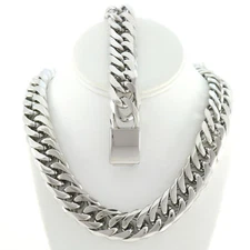  MIAMI CUBAN LINK 21mm SOLID STAINLESS STEEL ANTI-TARNISH THICKCHAIN BRACELET