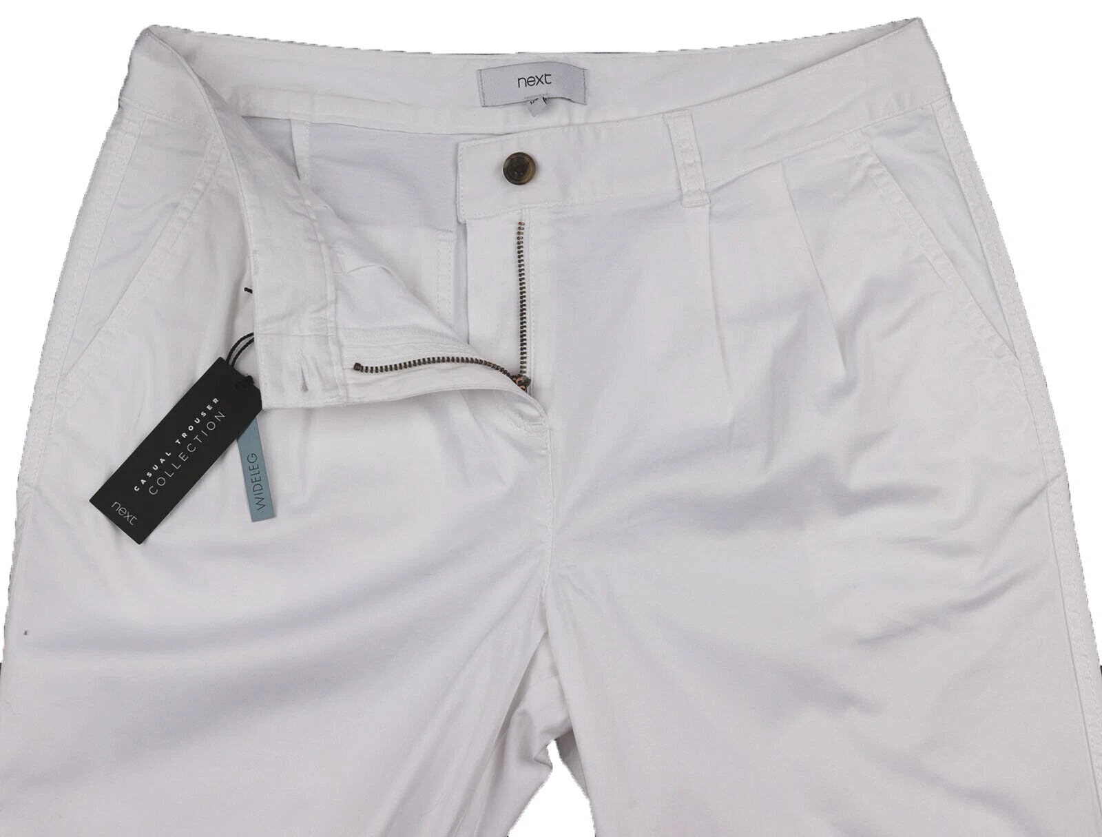 NEXT Wide Womens White Trousers Size 18 16 14 12