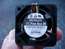 LOT of Five 5 SANYO DENKI 109P0424H601 24V 40x40x20mm FAN's - New  Unused