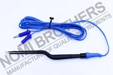 Non-Stick Ellman Bipolar Forceps 8" Non-Stick 1mm Tip + Reusable Cable