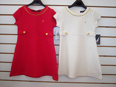 Infant, Toddler, & Girls Nautica $36.50-$38.50 Red or Natural Dress Sizes 12M-4T