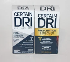 LOT (2) CERTAIN DRI EXTRA & PRESCRIPTION ANTIPERSPIRANT DEODORANT 7/2026 3/2027
