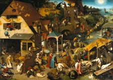 stunning  oil  painting  handpainted on canvas- Netherlandish Proverbs