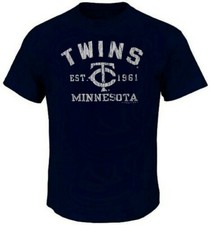 Minnesota Twins MLB Mens Est. 1961 Distressed Shirt Navy Blue Big Sizes