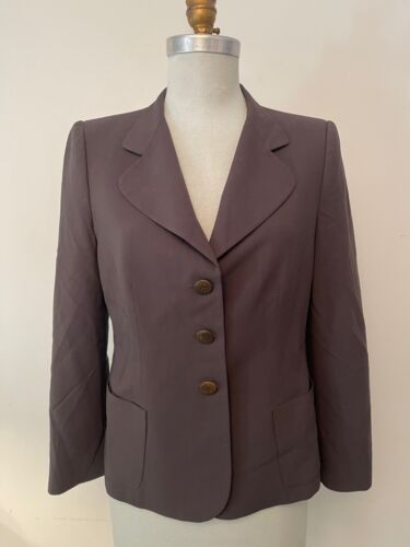 ARMANI~COLLEZIONI~gray wool 3 button jacket w/pockets~8~44~ITALY