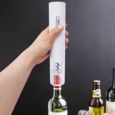 White Electric Wine Opener Automatic Electric Wine Bottle Corkscrew Opener