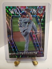 2021 Panini Mosaic Baseball Clayton Kershaw Will To Win Green Mosaic Prizm #WTW5