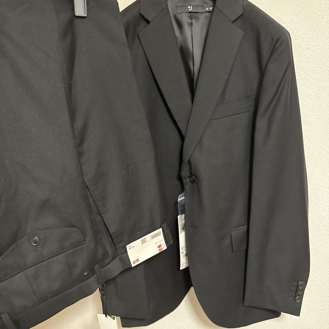 ユニクロ＋J セットアップ 21aw ブラック スーツ Mサイズ　セットアップ ユニクロ ＋J セットアップ ブラック ジルサンダー スーツ