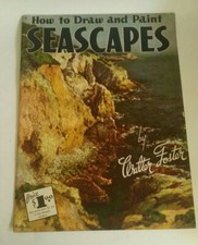 Vintage How to 9 Draw Paint Seascapes Magazine Book Walter Foster Art 1960s