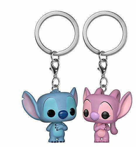 funko pop stitch and angel keychain