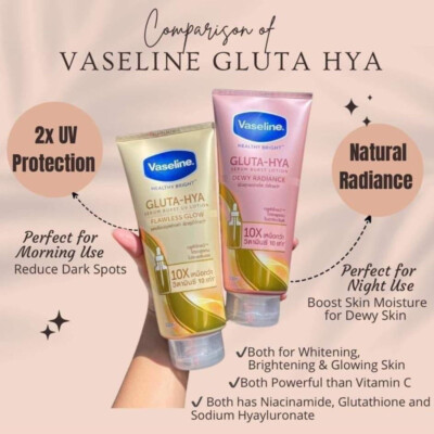VASELINE] Gluta-Hya DEWY RADIANCE Serum Burst Body Lotion 330ml