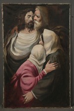 Antigua Representación de Juan Virgen María y María Magdalena con el Cuerpo de Cristo