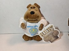 Vintage 1988 Heartline University Humor Plush Dog Mascot TEDDY BEAR TECH Rare