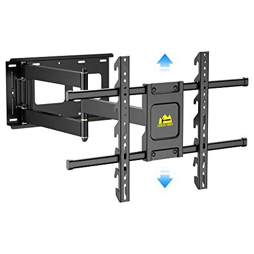 Full Motion TV Wall Mount with Height Setting Swivel Tilt and Extension for