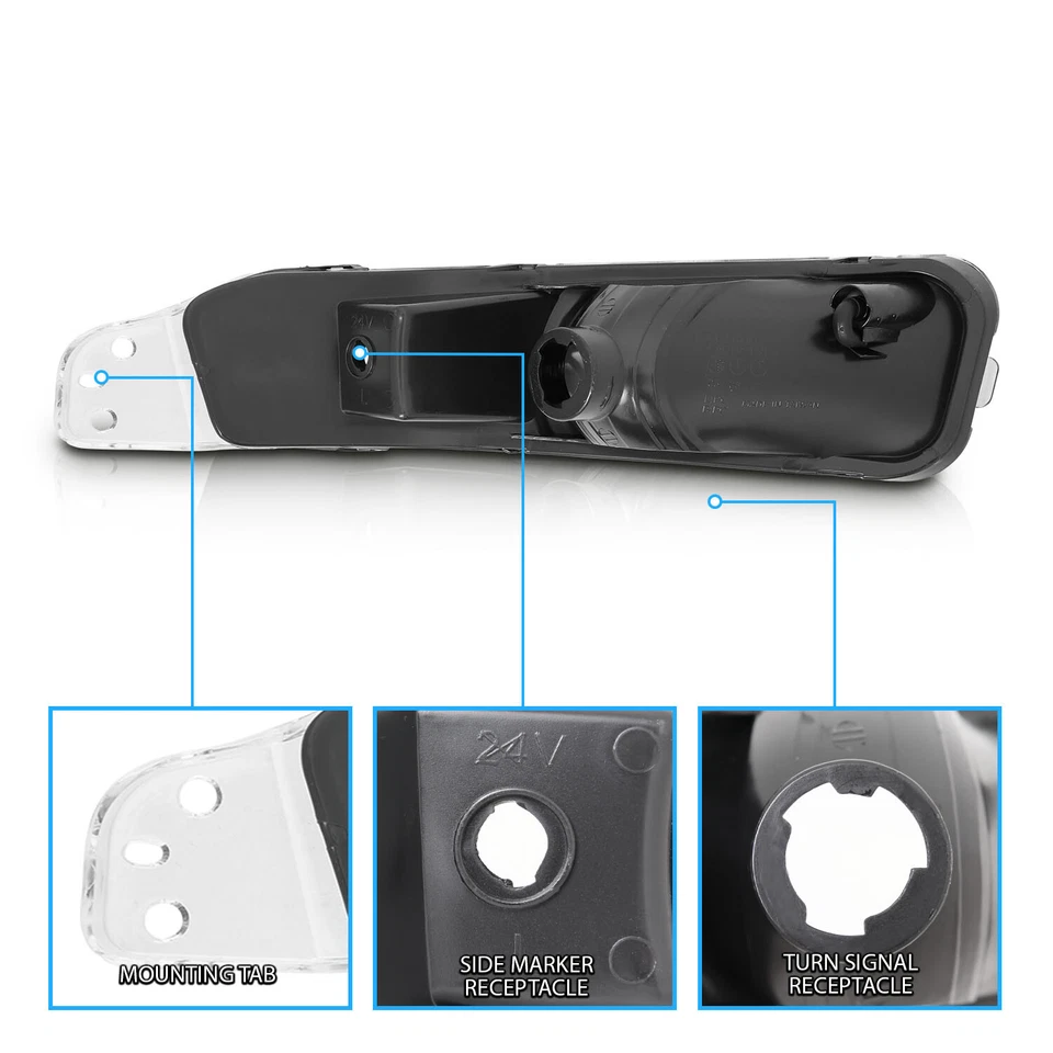 2005 2006 2007 2008 2009 Ford Mustang GT/Shelby/GT500/Base Bumper Signal Lights - Image 3 of 4