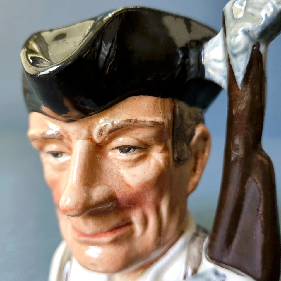 Vintage 1962 Royal Doulton England Gun Smith Williamsburg Character Jug, 3.75”H - Image 3 of 4