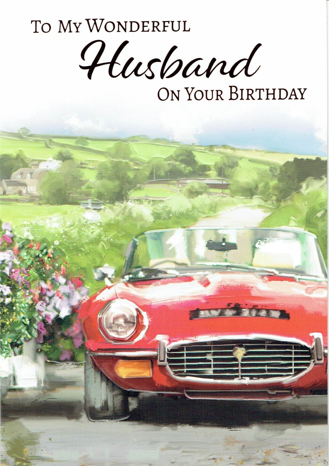 HUSBAND BIRTHDAY CARD - Quality  Card Car Design