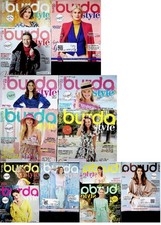 Burda style Modemagazin Schnittmuster Nähen,  13 Hefte, 10x2019, 2x2016,1x2020