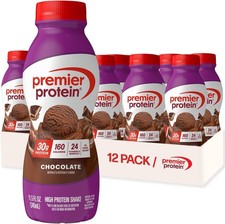 Premier Protein Shake, Chocolate, 30g Protein 1g Sugar 24 Vitamins Minerals Nutr