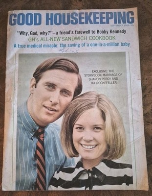 Good Housekeeping Magazine September 1968 Sharon Percy Jay Rockefeller RARE Vtg