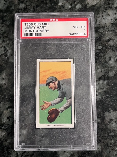 1909-11 T206 Jimmy Hart Old Mill Southern League PSA 4