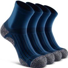 Quarter Compression Socks Mens Womens Cushioned Running Hiking Socks