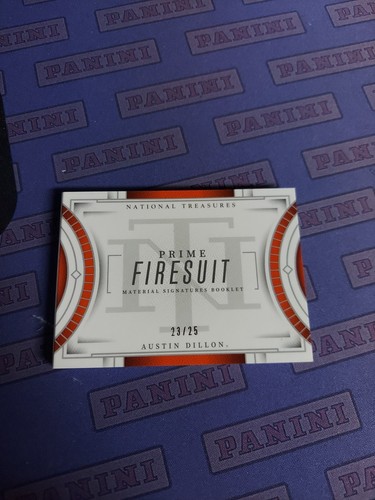 2024 National Treasures NASCAR Austin Dillon Race Worn Firesuit Auto Booklet /25