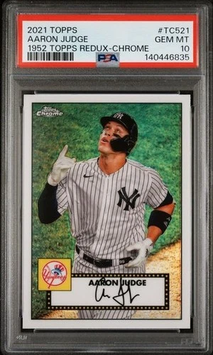 2021 Topps 1952 Topps Redux Chrome #TC521 Aaron Judge PSA 10 GEM-MT