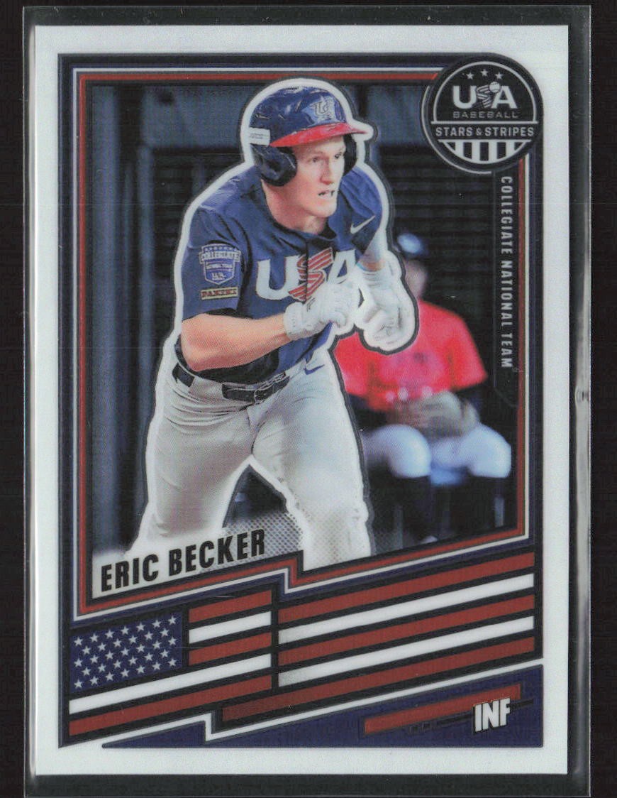 2026 Panini Stars & Stripes Prizm USA Baseball #153 Eric Becker