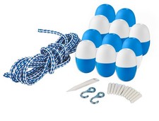 Swimming Pool Safety Rope Float Kit 25 FT 11 Floats Stainless Hooks