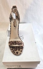The Drop Women's 10 Rebecca Leopard Print Block Heeled Sandal New Without Box
