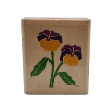The happy Stamper D3355 Pansies Flowers Garden Summer rubber stamps 20Z