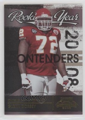 2008 Playoff Contenders Rookie of the Year Black 47/50 Glenn Dorsey #4 RC 0q3