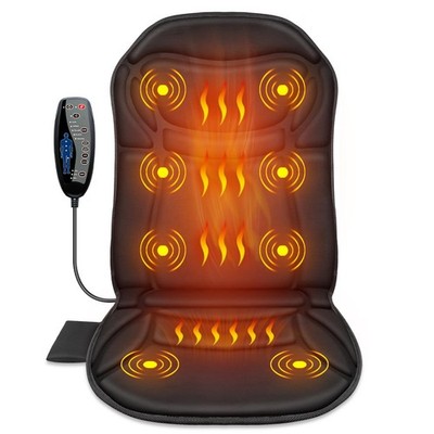 Back Massager Chair Pad,Massage Seat Cushion, Back Massager with Heat, 4 Vibrati