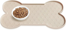 Dog Food Mat Anti-Slip Silicone Dog Bowl Mat Thicker Pet Placemat Waterproof Cat