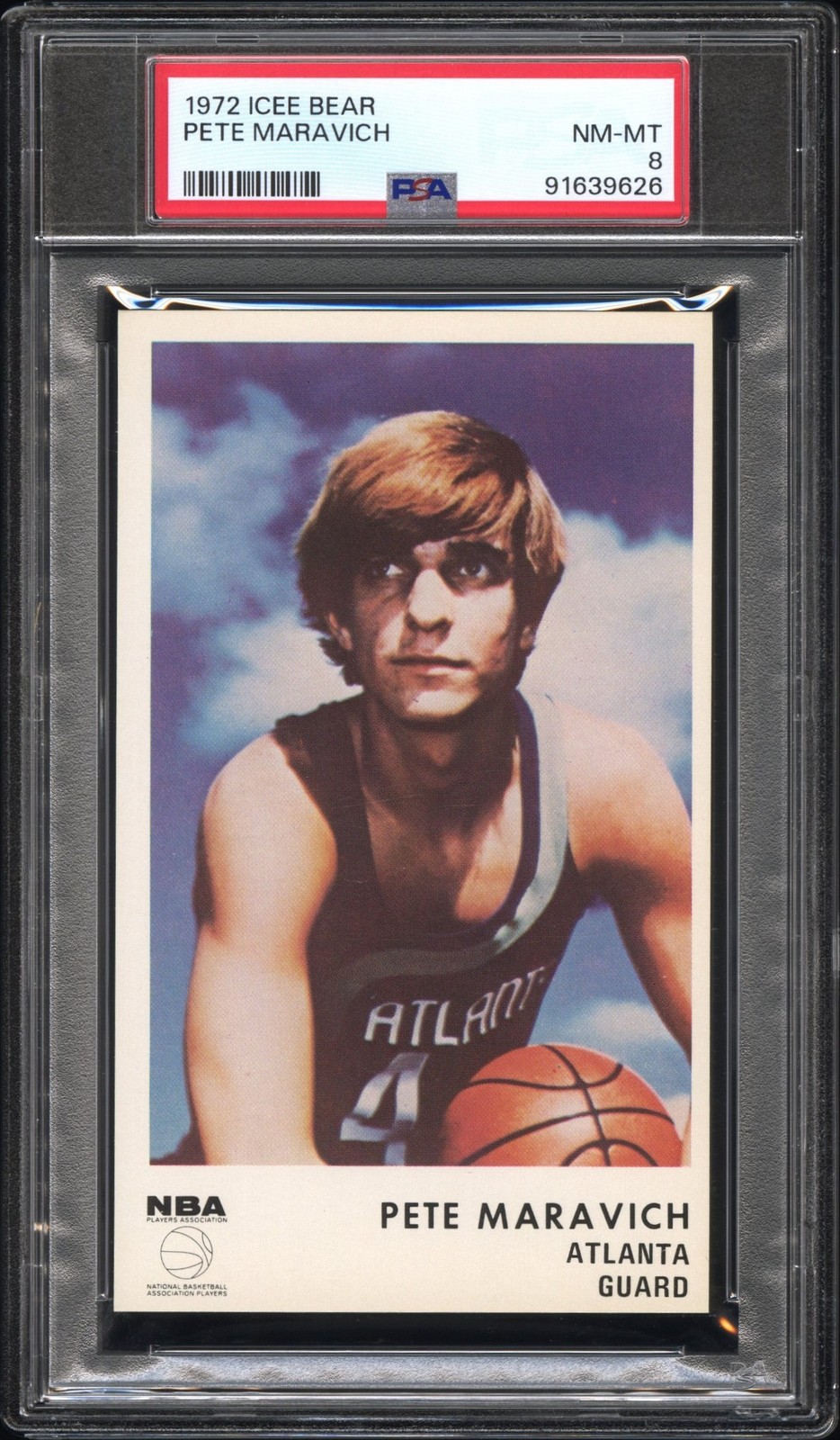 1972 ICEE BEAR PETE MARAVICH PSA 8 NBA ATLANTA RARE