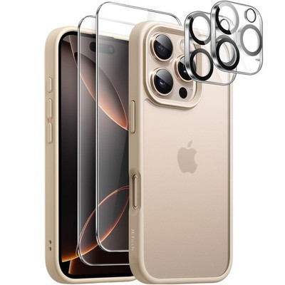 5 in 1 Matt Hülle für iPhone 16 Pro Max 6,9 Zoll mit 2 Stück Jeweils Gehärtet...
