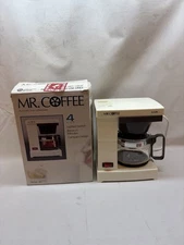 Mr. Coffee Brewer 4 Cup Automatic Drip JR-4 Coffee Maker Machine Classic White