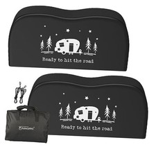 RV Tire Covers Dual Axle, 2 PCS 27"-30" Dia Dual Axle Tire Covers Black Print