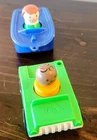 Vintage Fisher-Price Little People Car w/Luggage Rack & Boat Boy & Girl 70s Toys