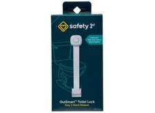 Safety 1st HS288 Swing Shut Toilet Seat Lock OutSmart White Plastic White