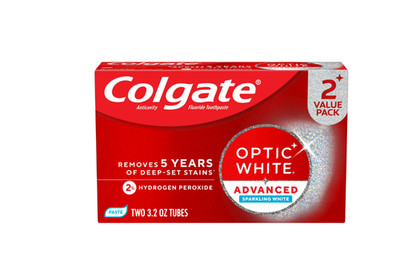 Colgate Optic White Advanced Whitening Toothpaste Mint 2 Pack 6.4 Oz