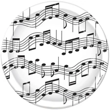 Musical Notes Plates of Size 7" for Halloween - Beistle