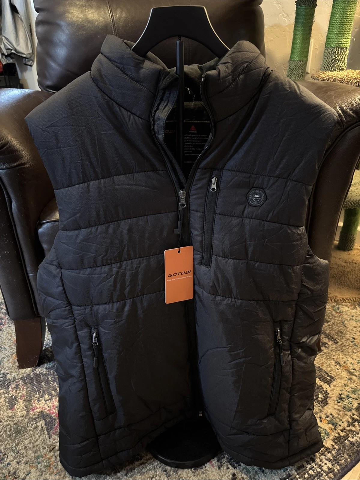 GOTOBI Mens Heated Vest without Battery , Ergonomics Heating System, VEST ONLY