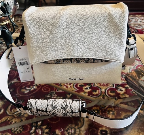 CALVIN KLEIN CREAM CROSS-BODY/SHOULDER MULTI-BAG FROM SAKS, $158 RETAIL- NWT