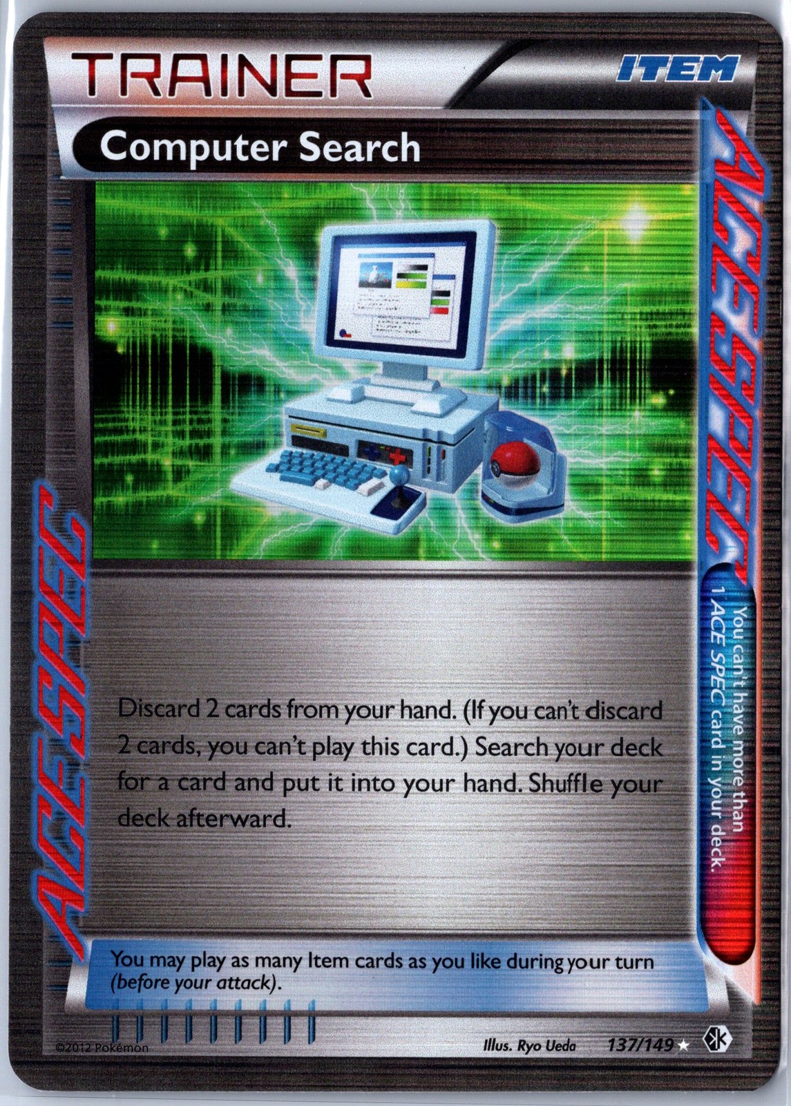 Boundaries Crossed #137/149 Computer Search, Ultra Rare, Rare Ace, Holo - NM