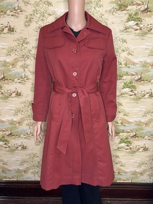 Vintage Weather Watcher Polyester Women s Coat-Coral Pink-Size 10 70 s/80 s