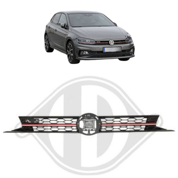 KüHlergrill GTI Optik FüR VW Polo 2017-2021-image
