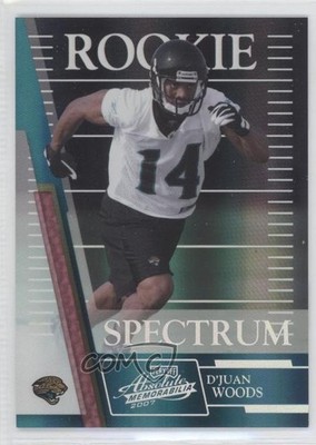 2007 Playoff Absolute Memorabilia Spectrum Silver D'Juan Woods Rookie RC 0x5