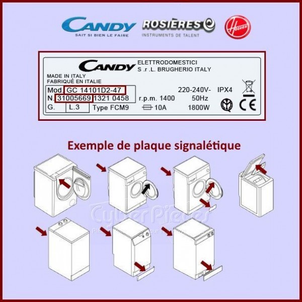Programmateur Candy 92122951 pour réparer la machine familiale - 2